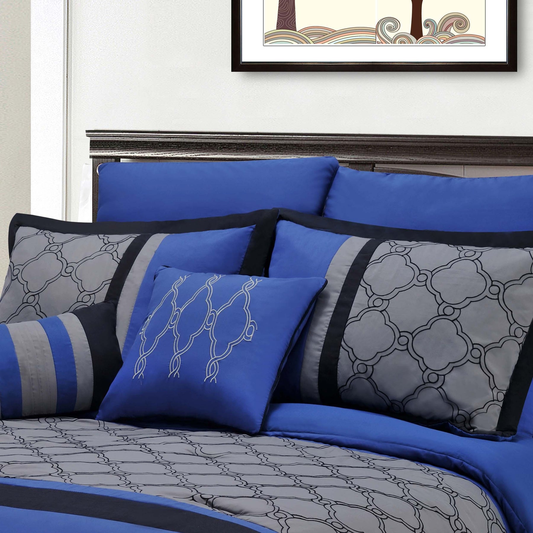 Maxfield 8-Piece Microfiber Comforter Bedding Set Maxfield