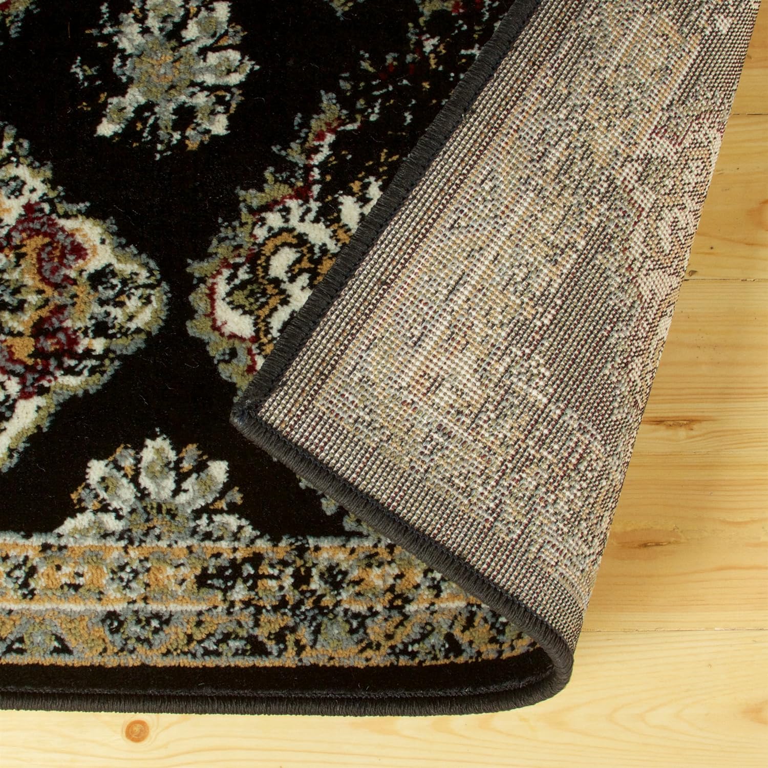 Mayfair Distressed Damask Indoor Area Rug or Runner Rug Or Door Mat