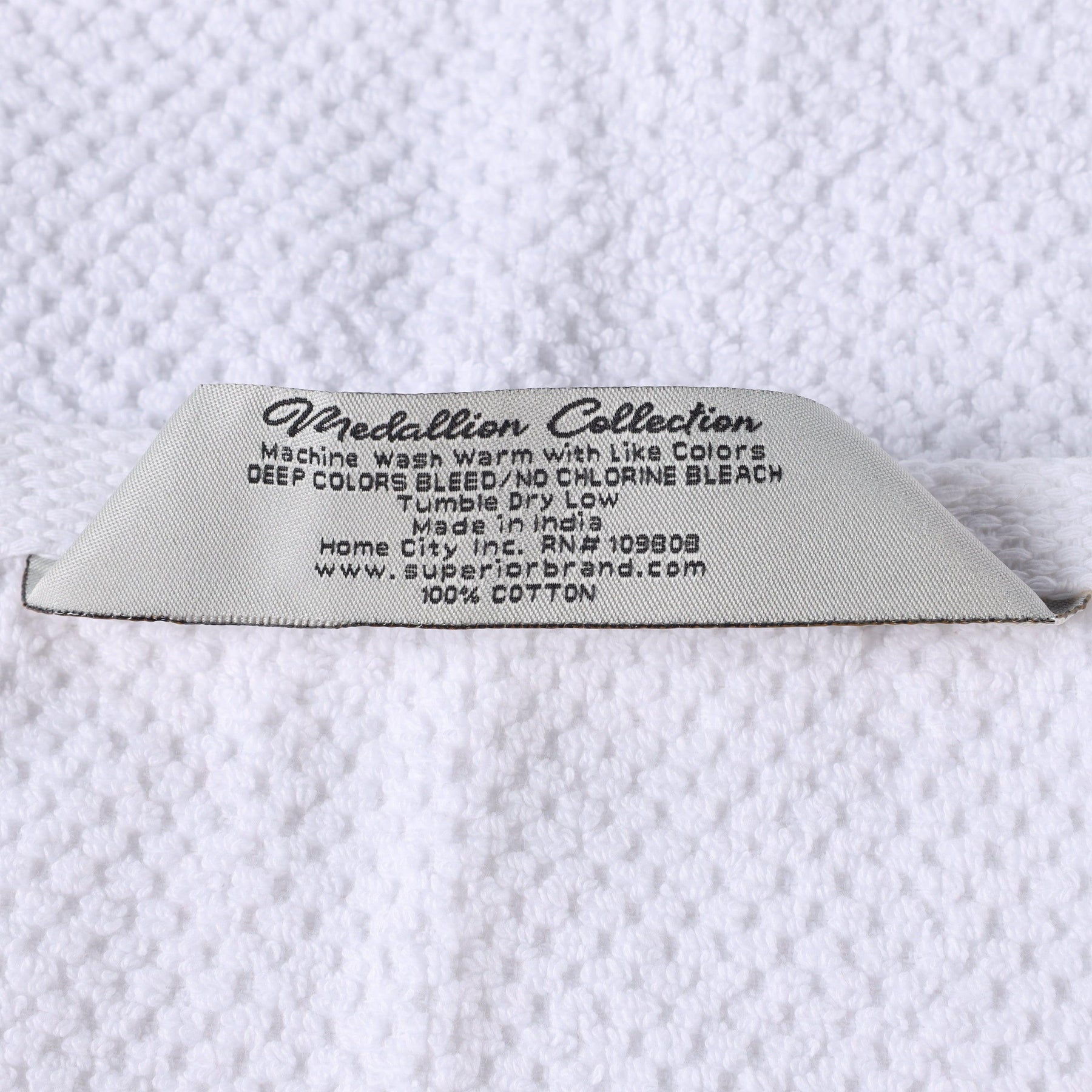 Medallion Cotton Jacquard Textured Soft Absorbent Hand Towel Set of 6