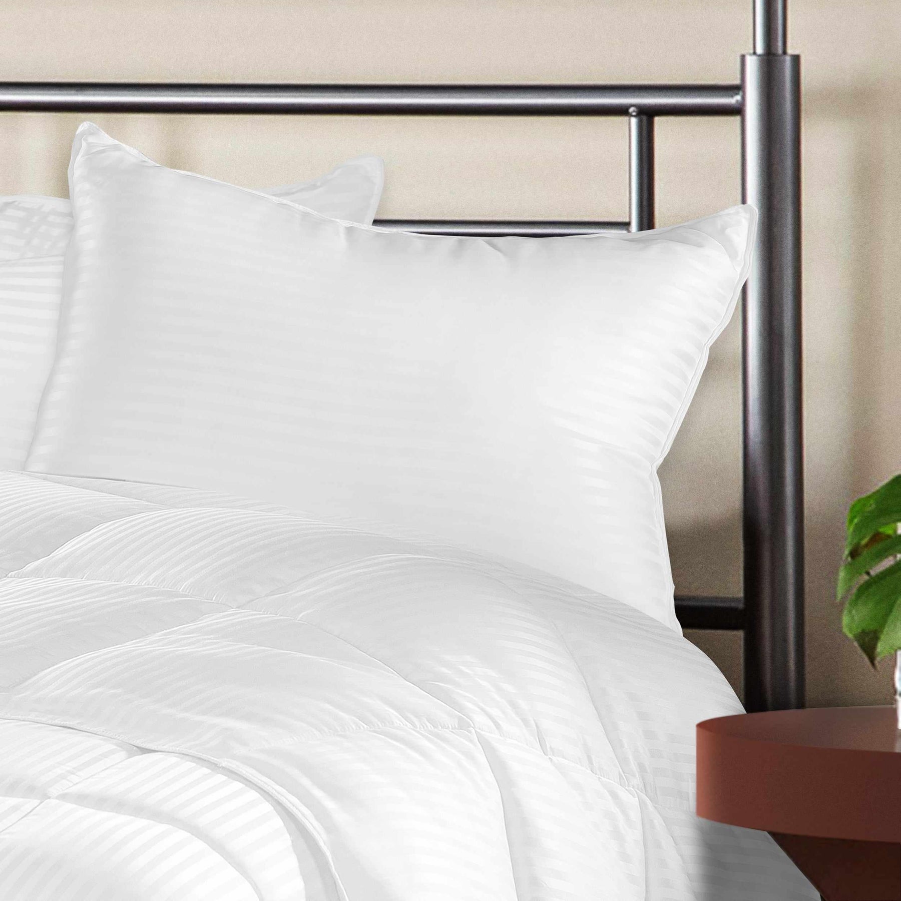 Medium Density Down Alternative Striped Pillows, Set of 2 and 4