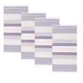 Meera Stripe Fouta 4 Piece Beach Towel Set with Tassels