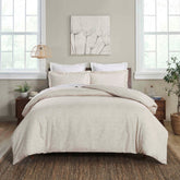 100% Cotton Flannel Melange Two-Toned Duvet Cover Set