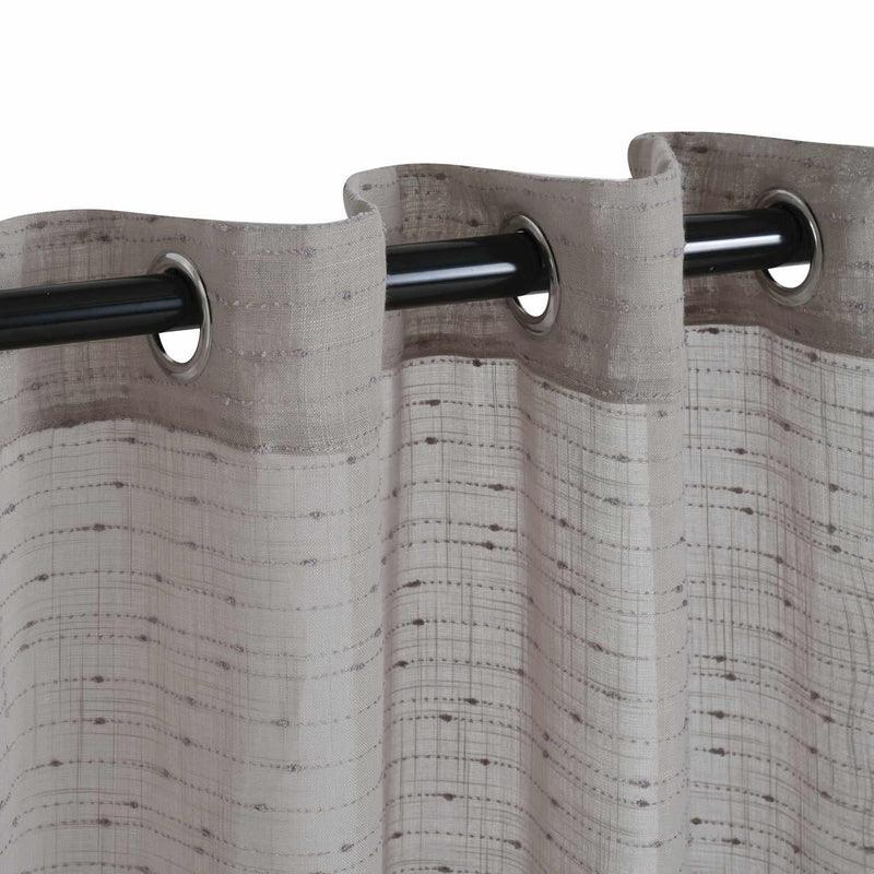 Meteorite Textured Grommet Sheer Curtain Panel Set of 2
