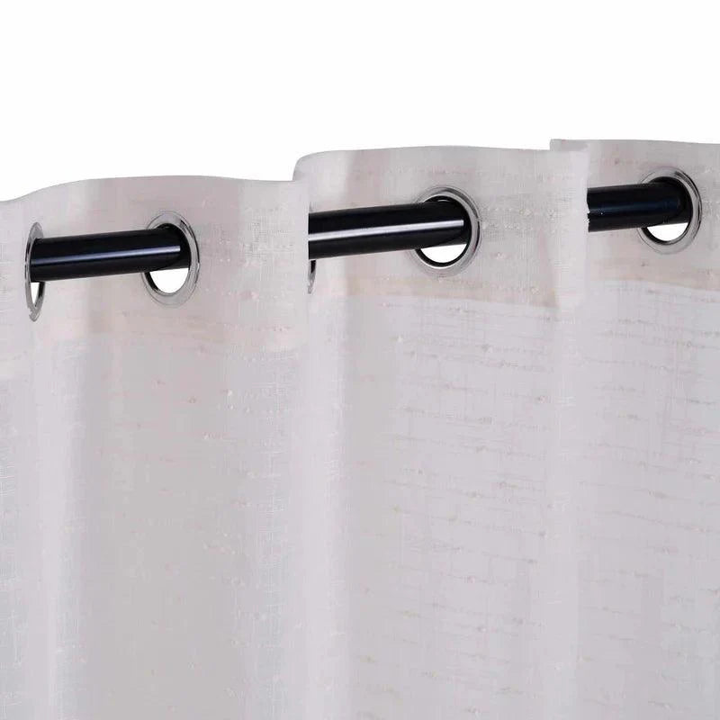 Meteorite Textured Grommet Sheer Curtain Panel Set of 2