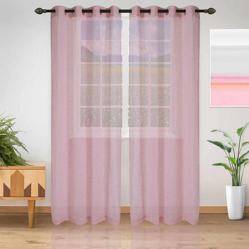 Meteorite Textured Grommet Sheer Curtain Panel Set of 2