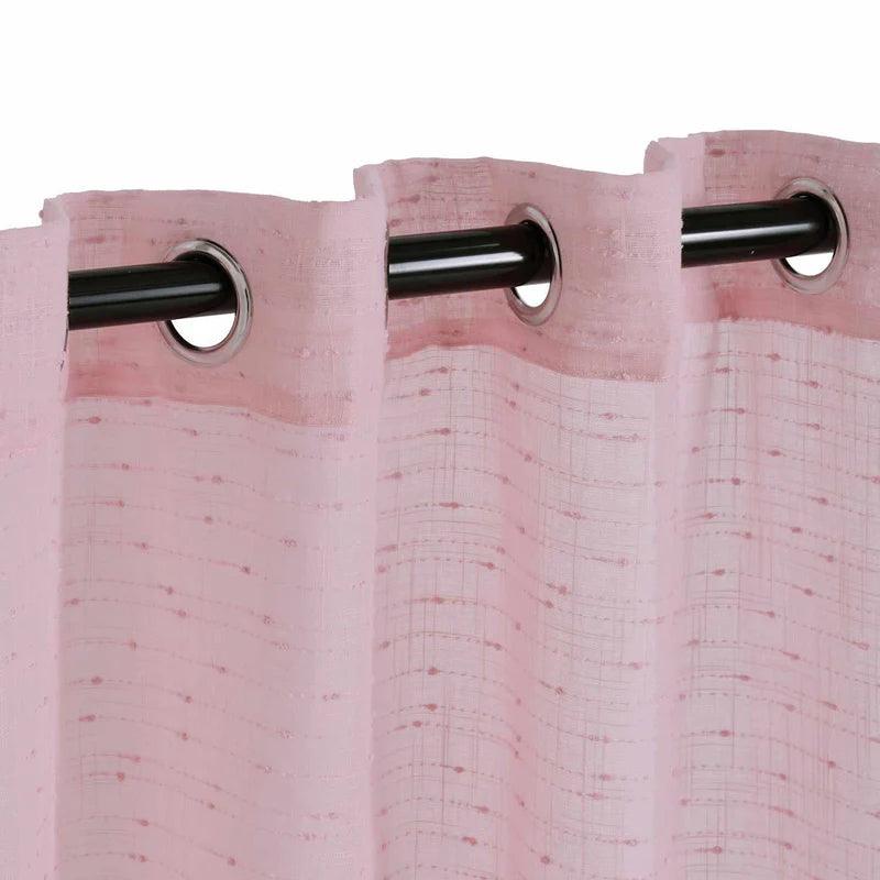 Meteorite Textured Grommet Sheer Curtain Panel Set of 2
