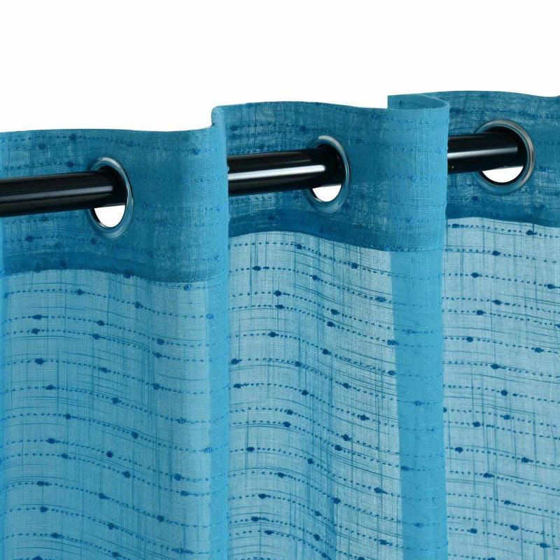 Meteorite Textured Grommet Sheer Curtain Panel Set of 2