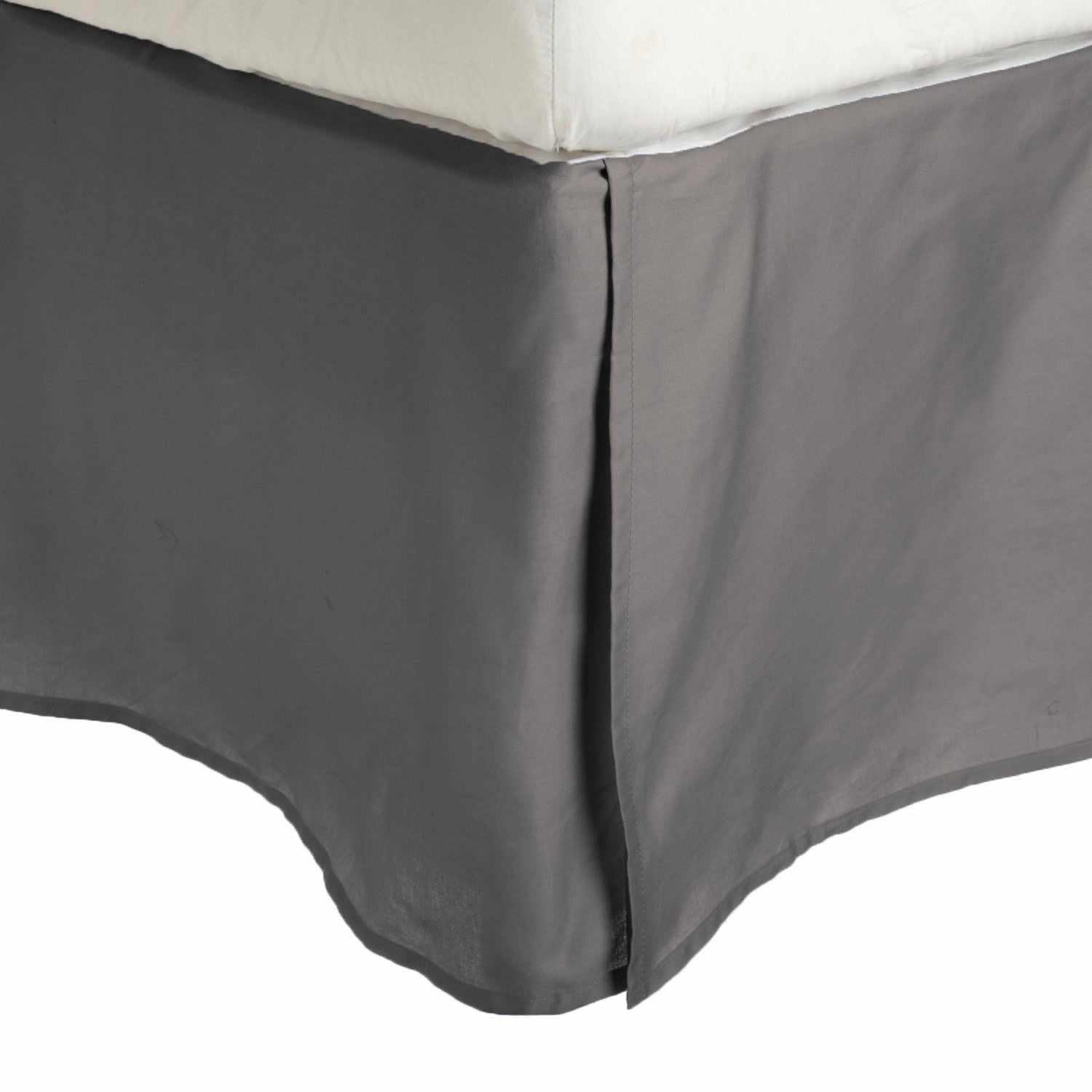 Microfiber Wrinkle Free 15" Inch Drop Solid Bed Skirt Charcoal