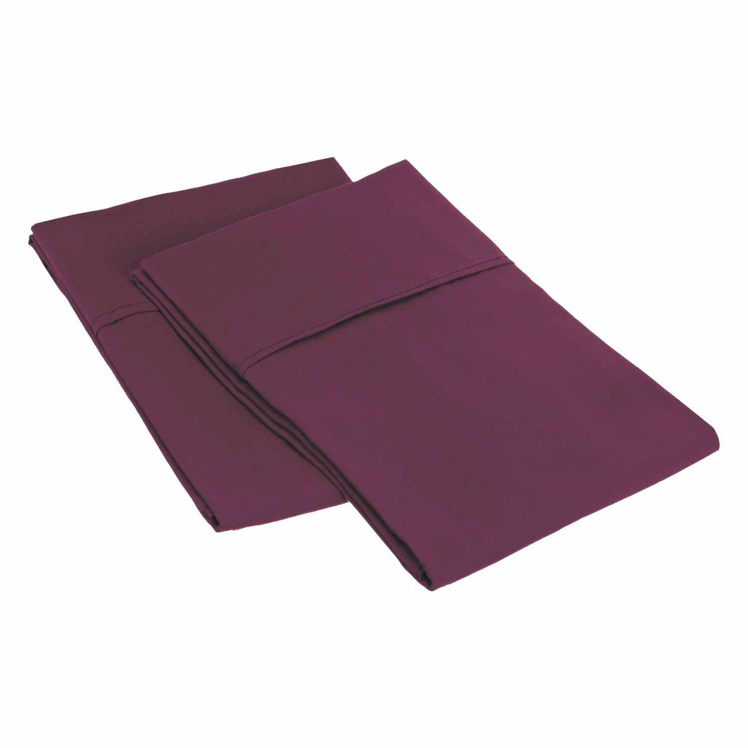 Microfiber Wrinkle Resistant Solid 2 Piece Pillowcase Set