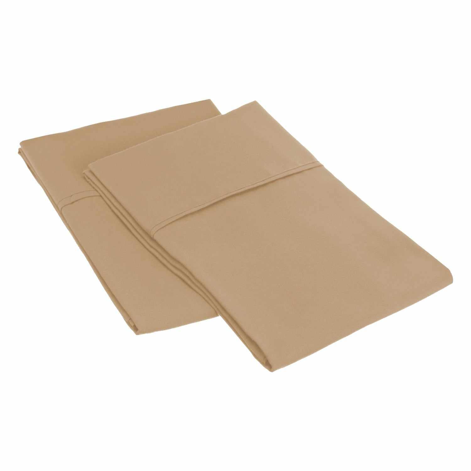 Microfiber Wrinkle Resistant Solid 2 Piece Pillowcase Set
