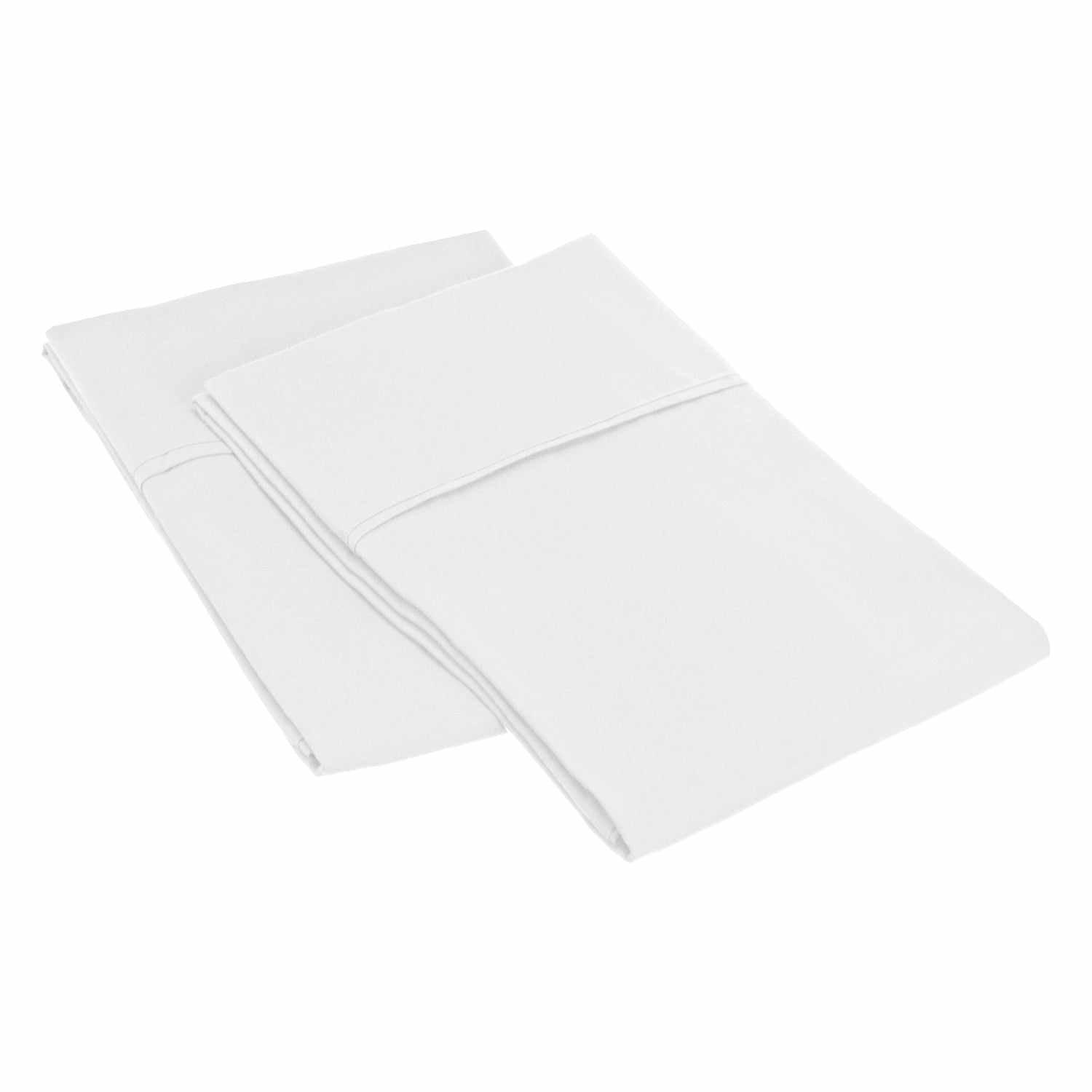 Microfiber Wrinkle Resistant Solid 2 Piece Pillowcase Set