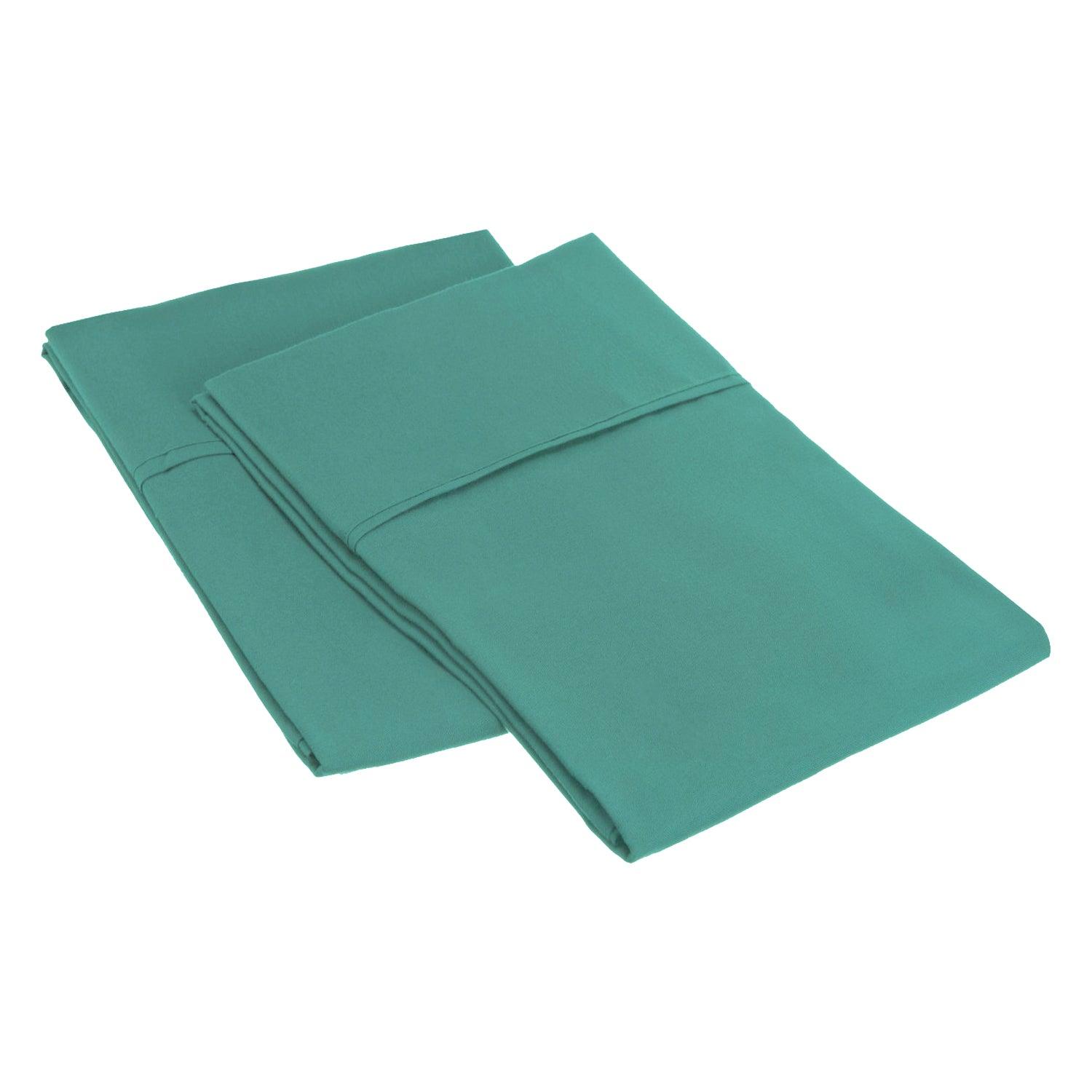 Microfiber Wrinkle Resistant Solid 2 Piece Pillowcase Set