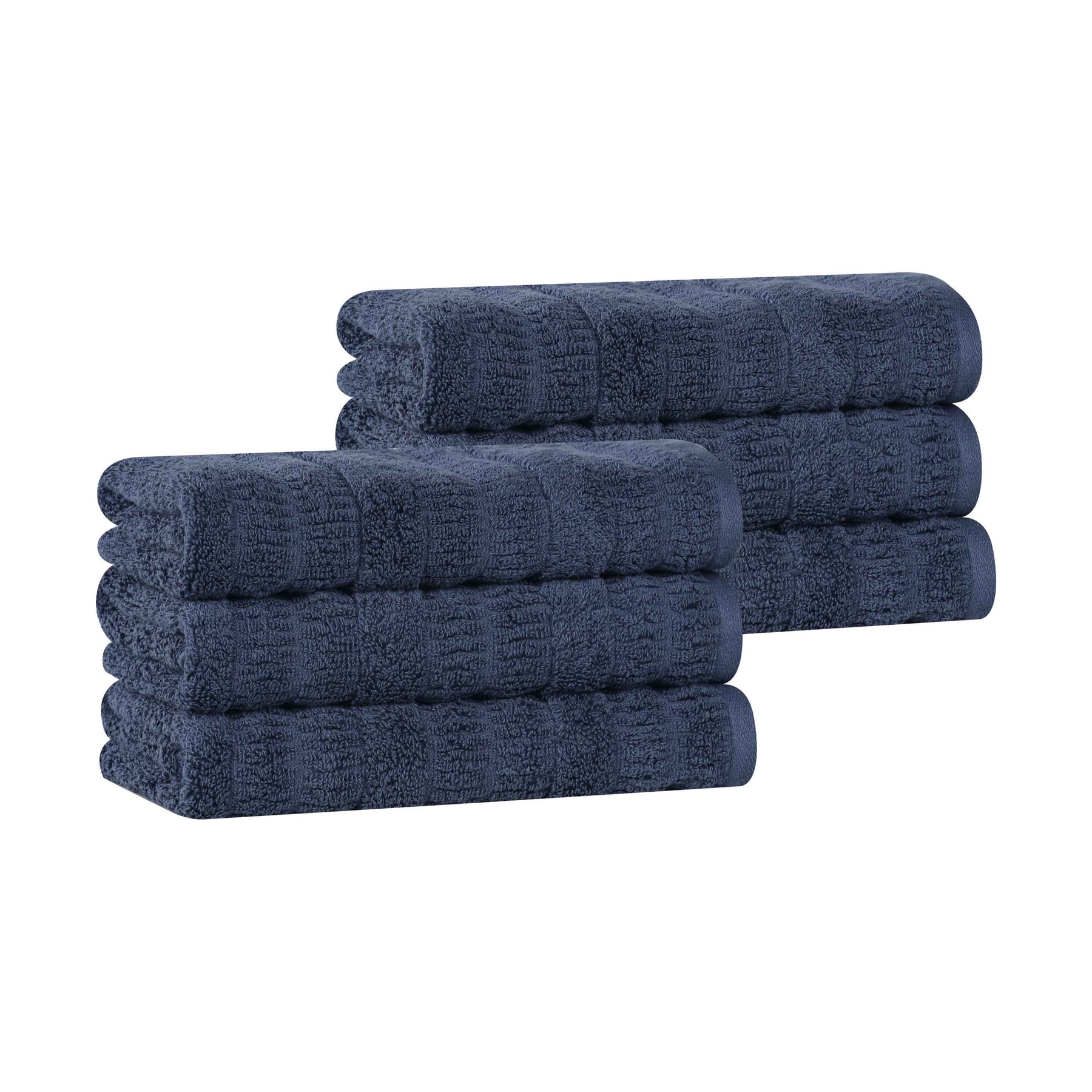 Mika Smart Twist Cotton Medium Weight Solid Hand Towels, Set of 6