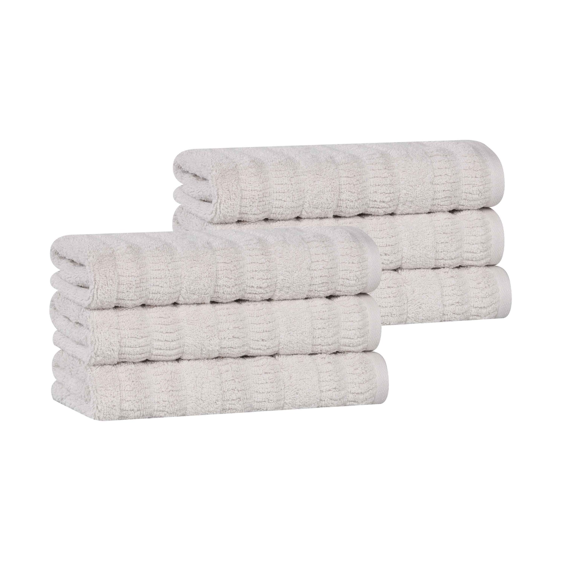 Mika Smart Twist Cotton Medium Weight Solid Hand Towels, Set of 6