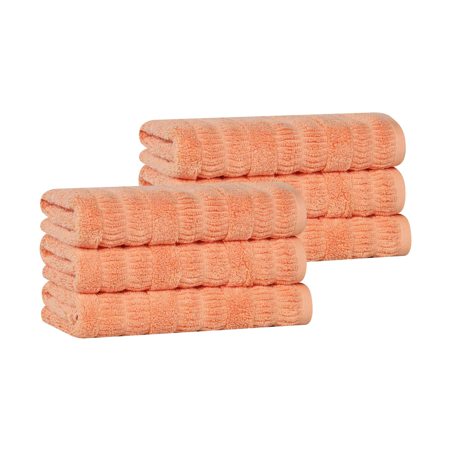 Mika Smart Twist Cotton Medium Weight Solid Hand Towels, Set of 6