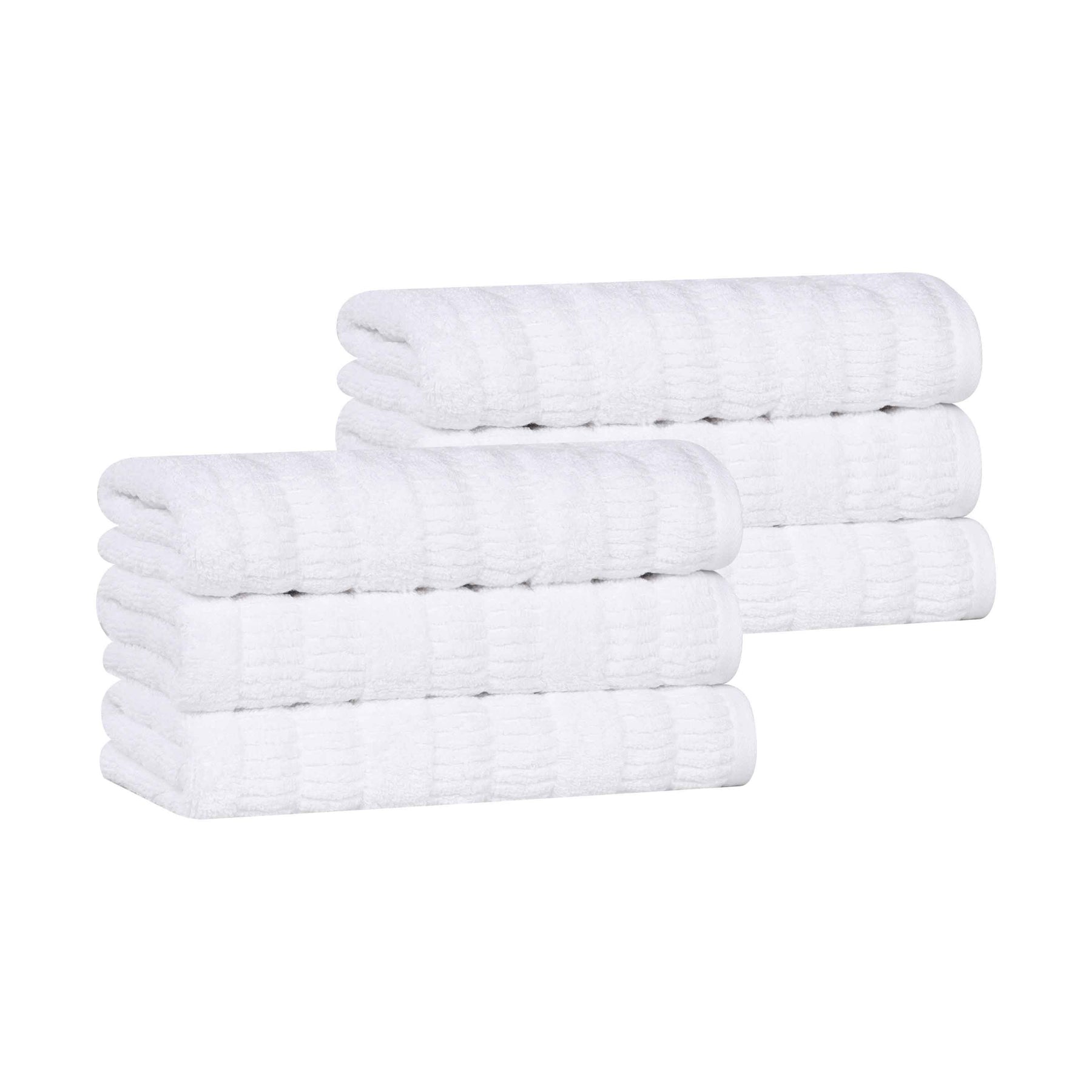 Mika Smart Twist Cotton Medium Weight Solid Hand Towels, Set of 6