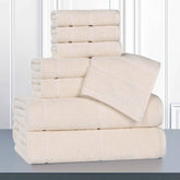 Mile Smart Twist Viscose Cotton Blend Solid 8 Piece Towel Set