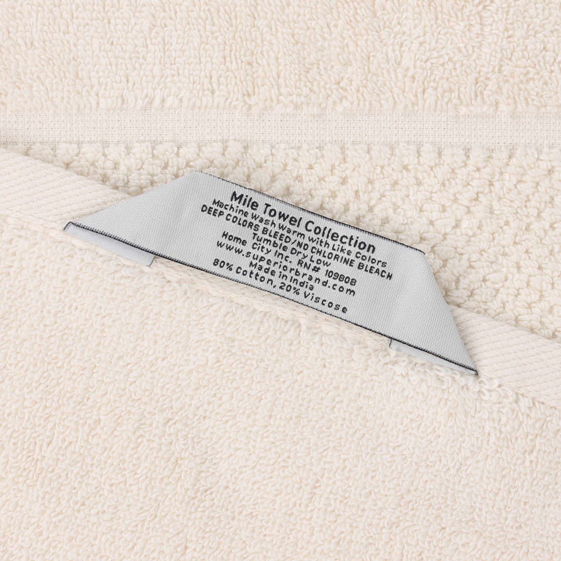 Mile Smart Twist Viscose Cotton Blend Solid 8 Piece Towel Set