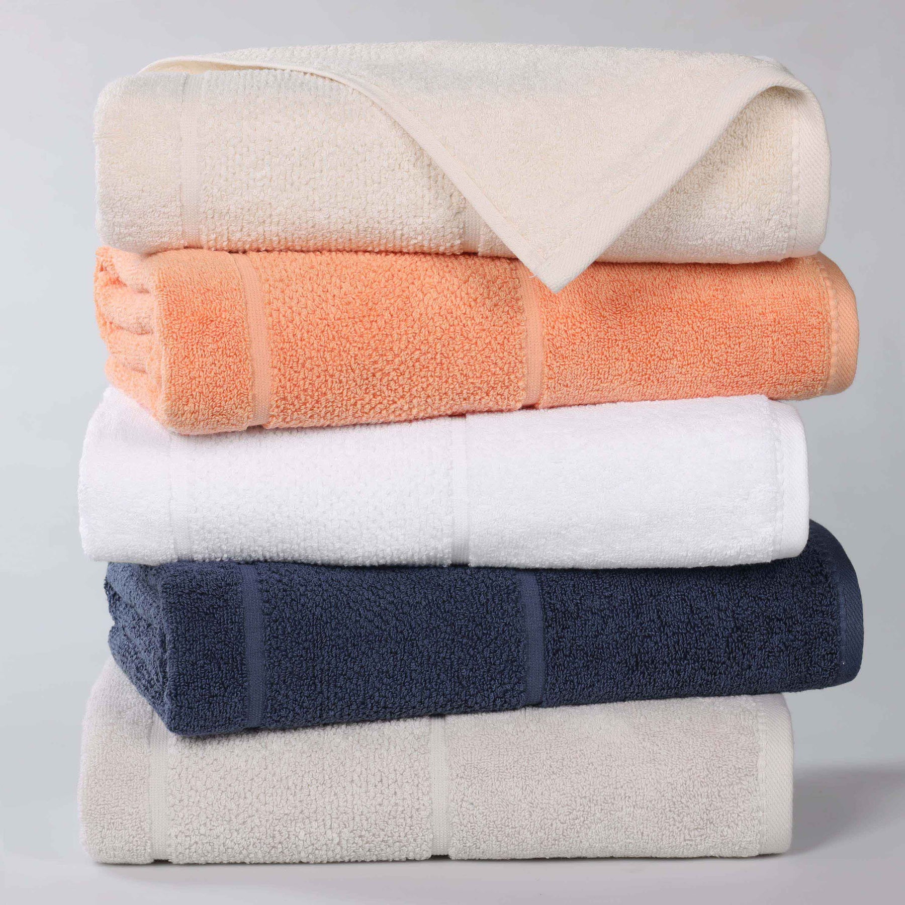 Mile Smart Twist Viscose Cotton Blend Solid 8 Piece Towel Set