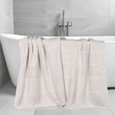 Mile Smart Twist Viscose Cotton Blend Solid Bath Sheets, Set of 2