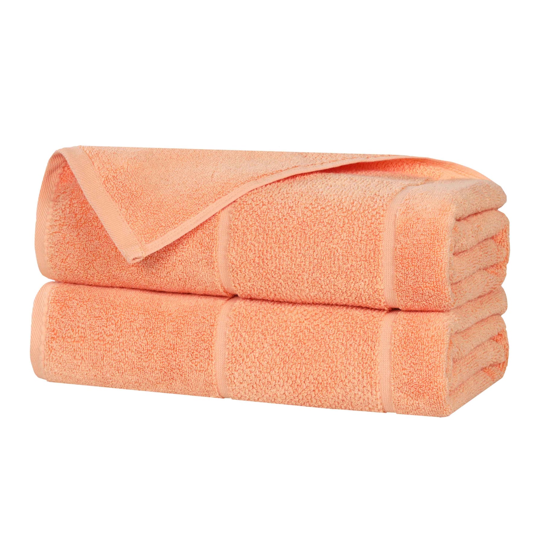 Mile Smart Twist Viscose Cotton Blend Solid Bath Sheets, Set of 2