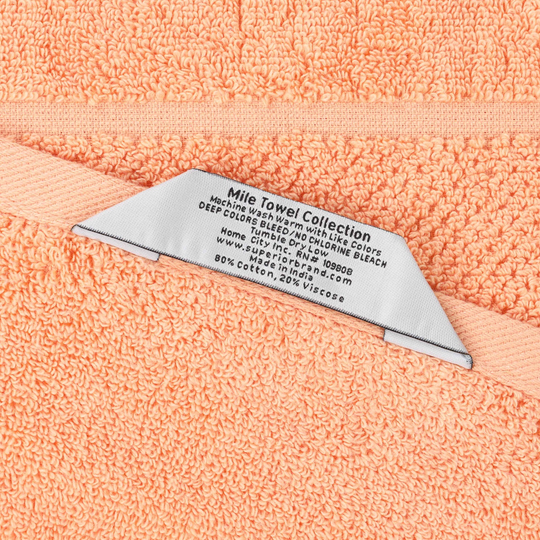 Mile Smart Twist Viscose Cotton Blend Solid Bath Sheets, Set of 2