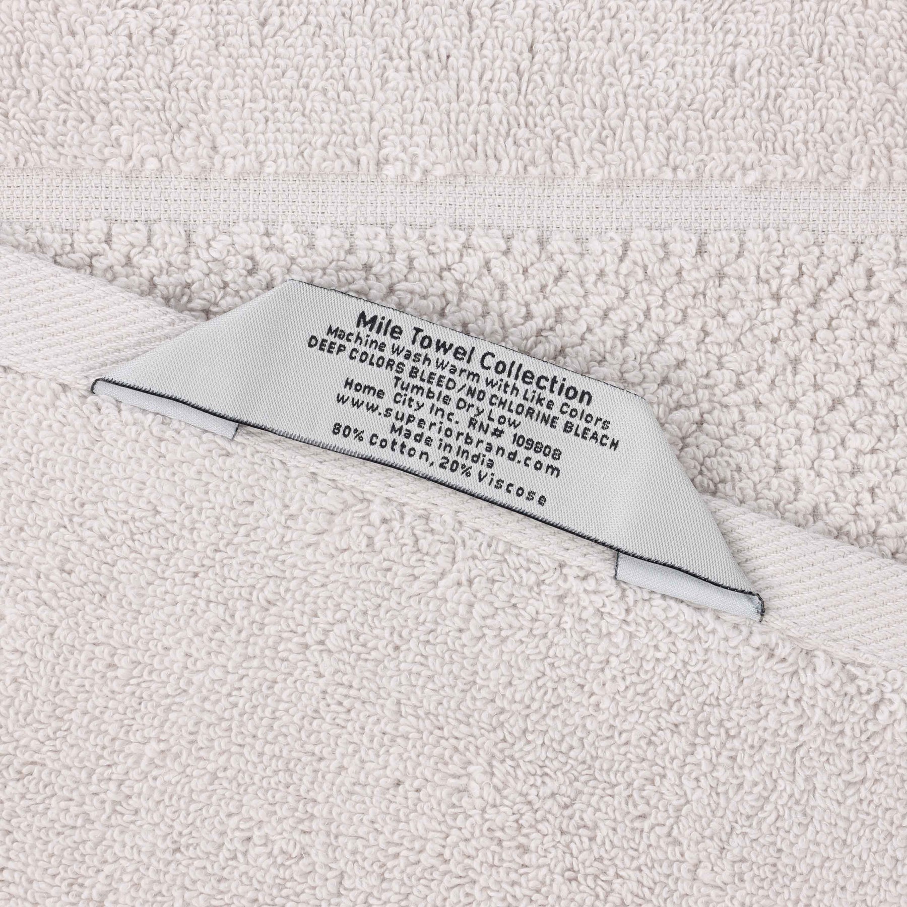 Mile Smart Twist Viscose Cotton Blend Solid Bath Sheets, Set of 2