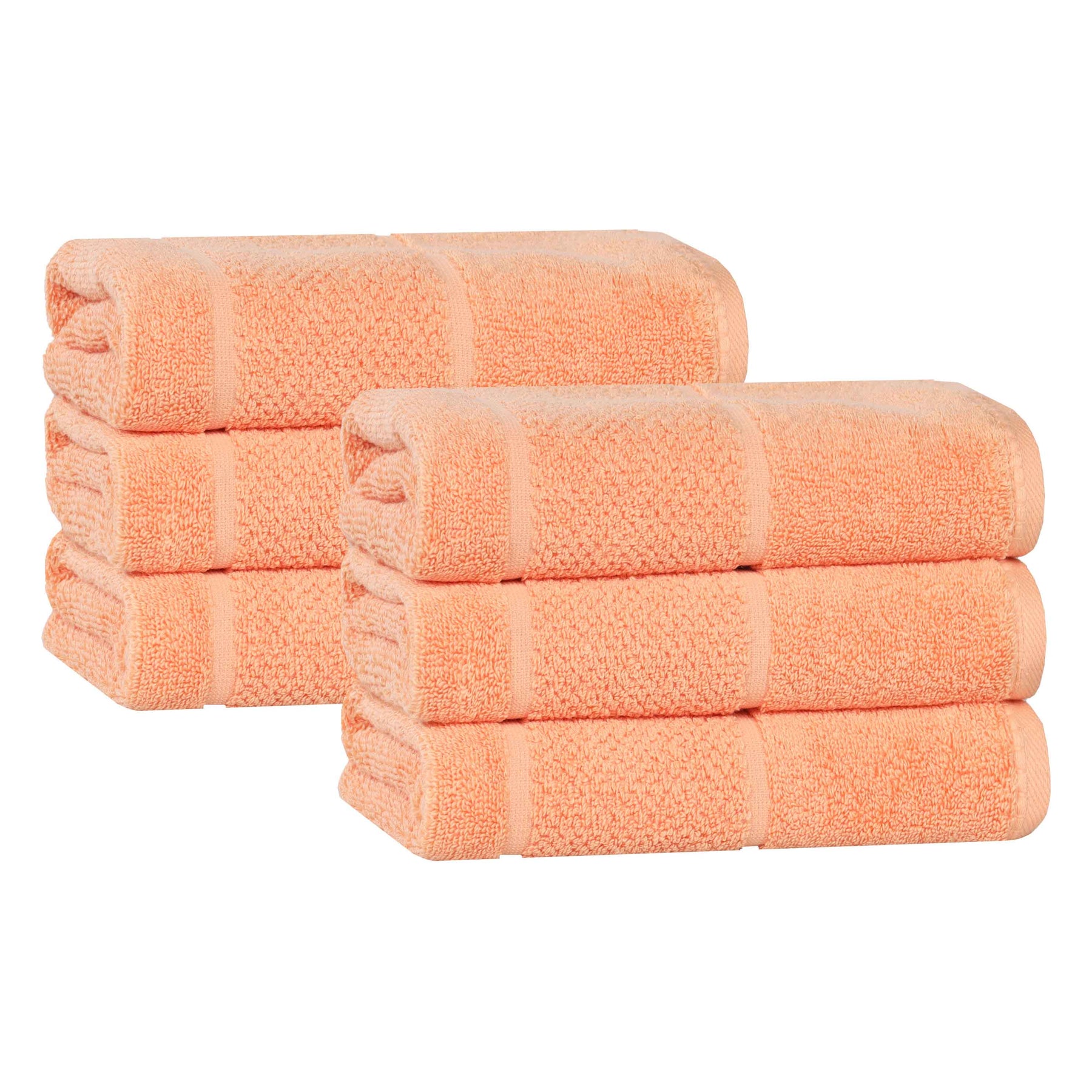 Mile Smart Twist Viscose Cotton Blend Solid Hand Towels, Set of 6