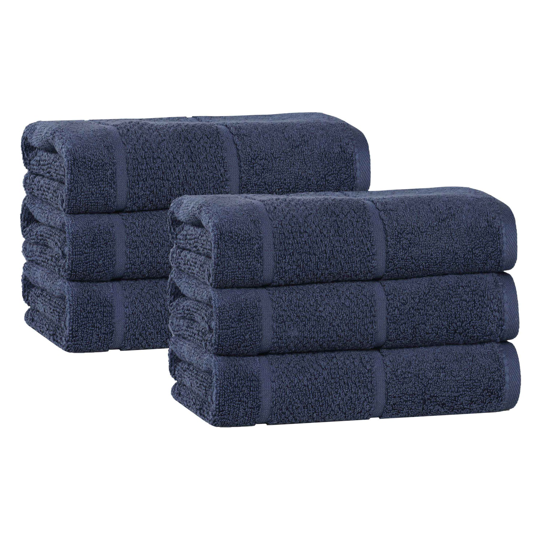 Mile Smart Twist Viscose Cotton Blend Solid Hand Towels, Set of 6