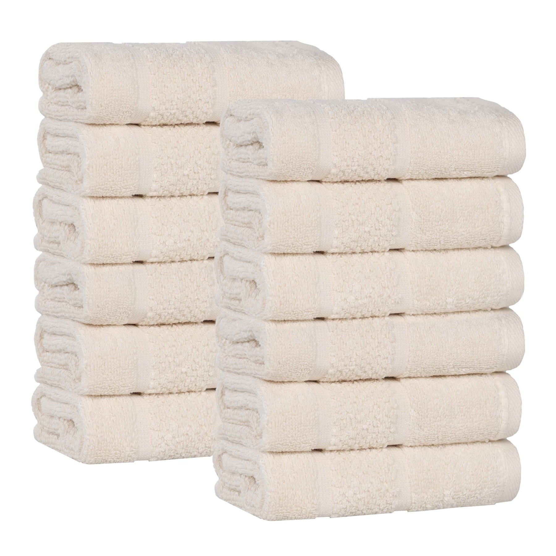 Mile Smart Twist Viscose Cotton Blend Face Towels Washcloths Set of 12