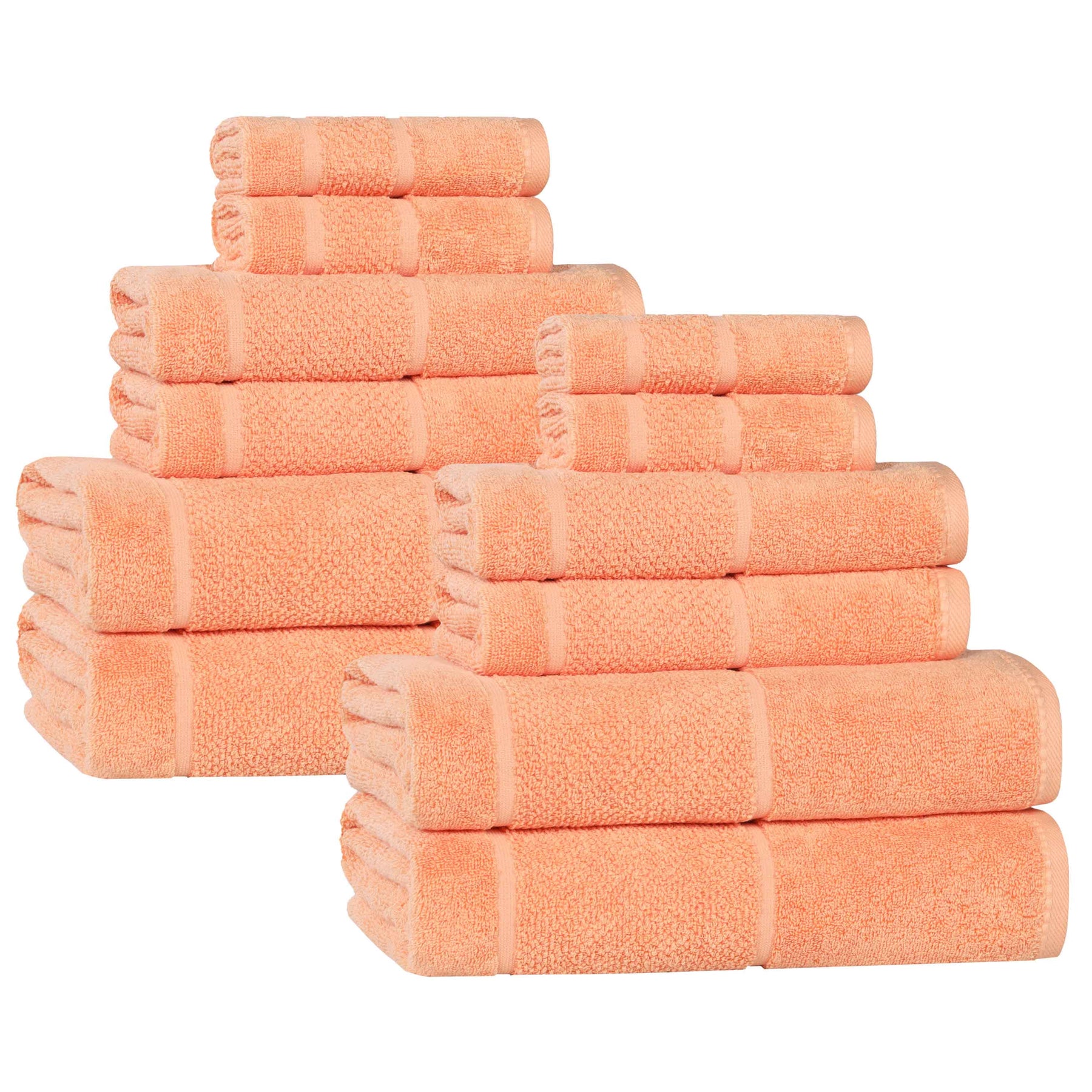 Mile Smart Twist Viscose Cotton Blend Solid 12 Piece Towel Set