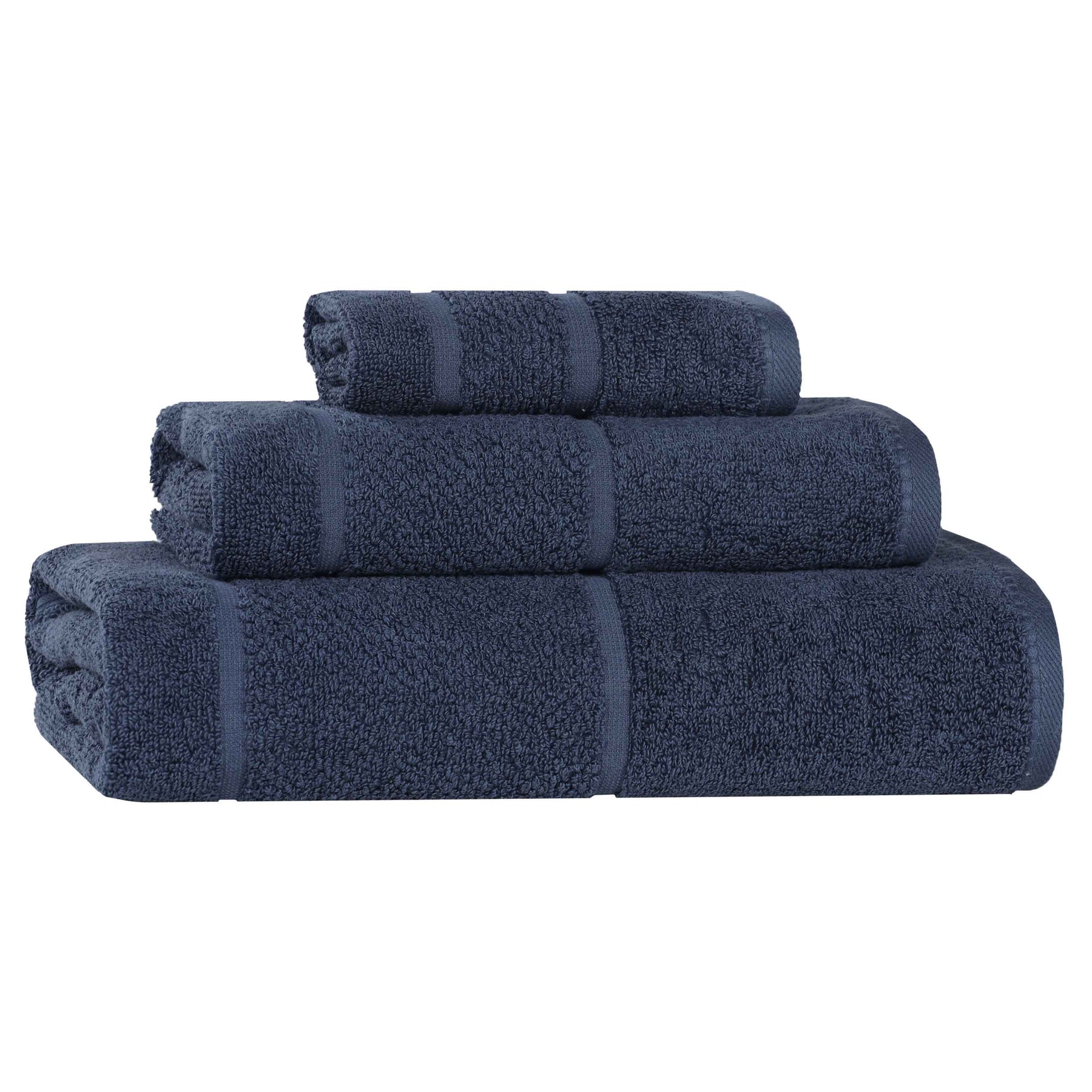 Mile Smart Twist Viscose Cotton Blend Solid 3 Piece Towel Set