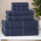 Mile Smart Twist Viscose Cotton Blend Solid 6 Piece Towel Set