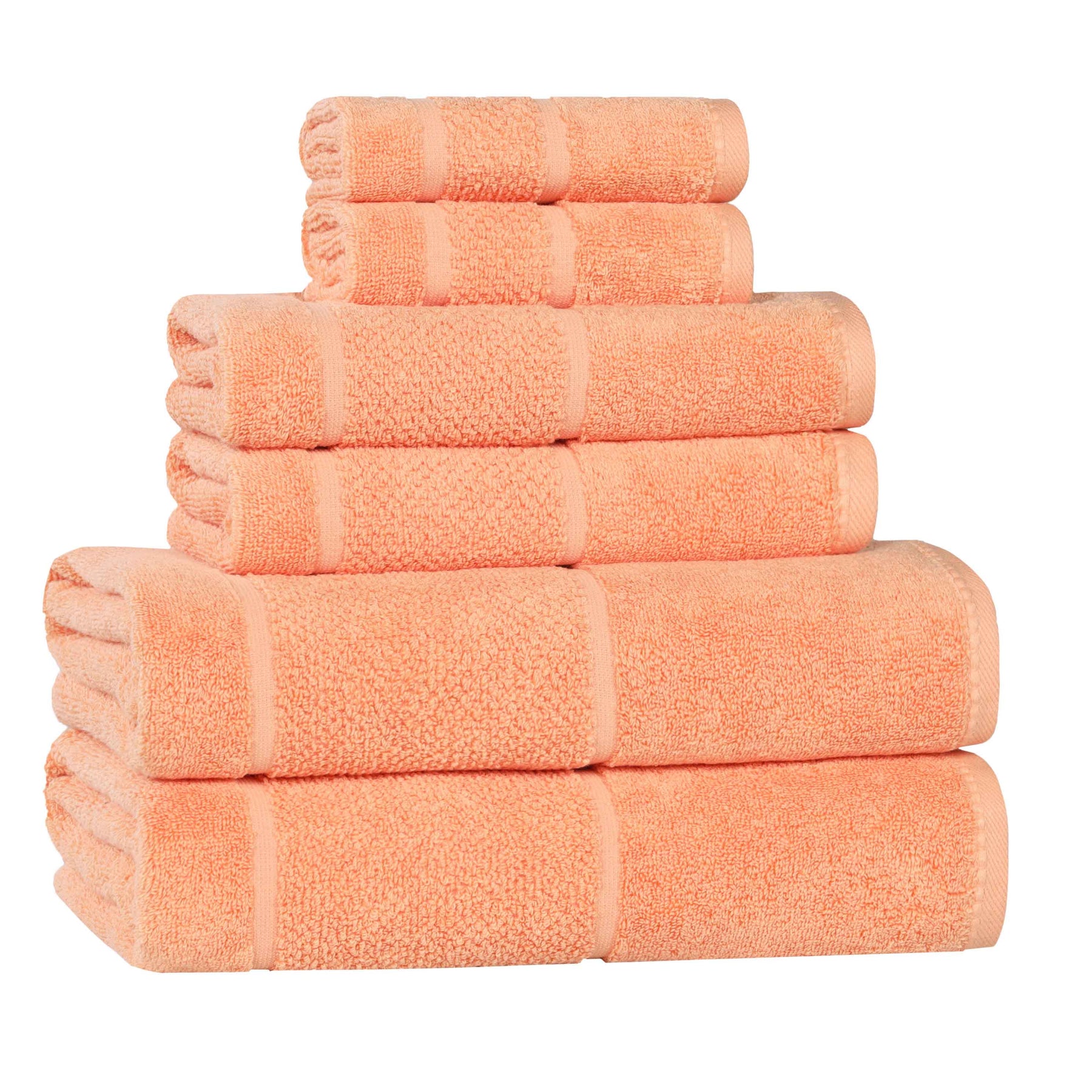Mile Smart Twist Viscose Cotton Blend Solid 6 Piece Towel Set