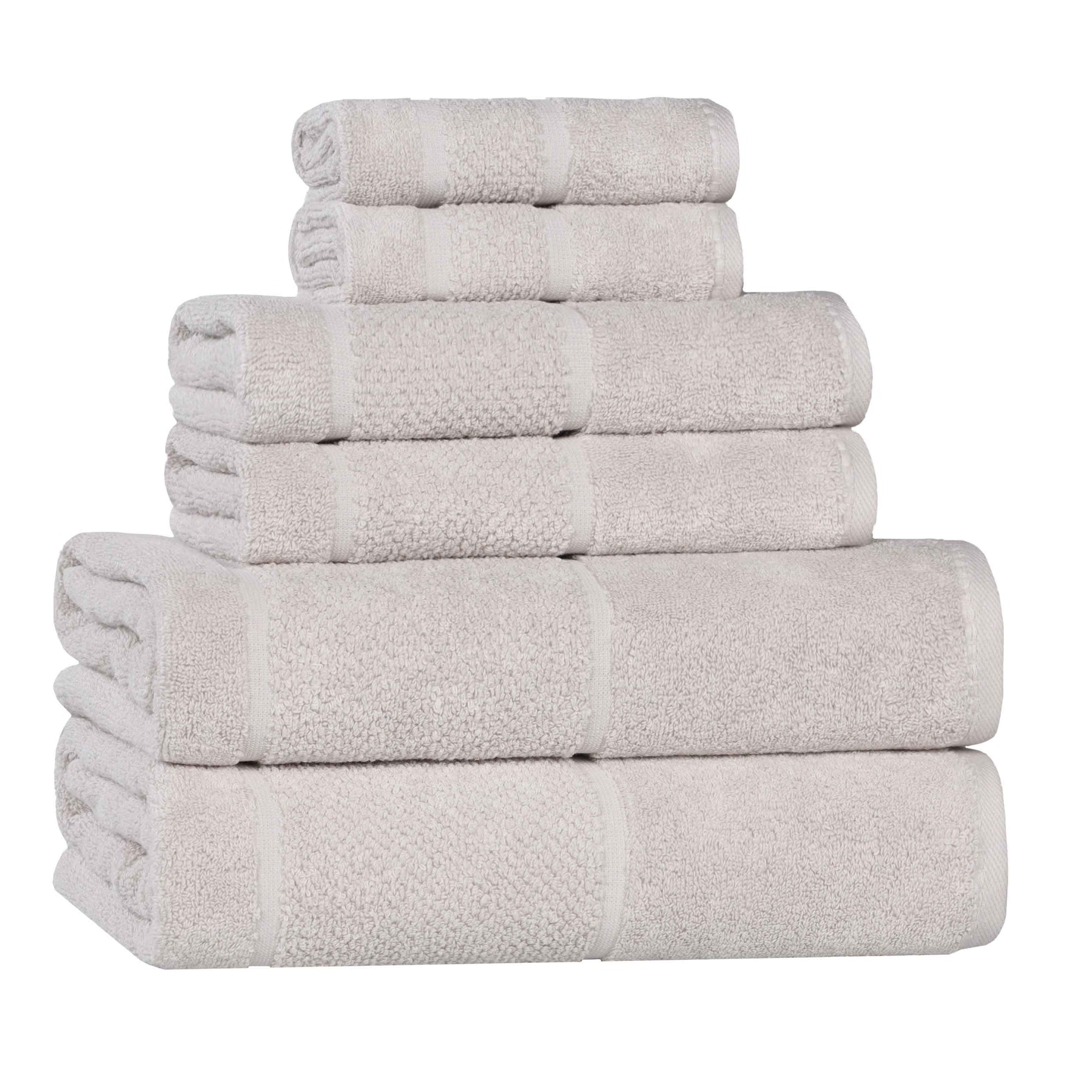 Mile Smart Twist Viscose Cotton Blend Solid 6 Piece Towel Set