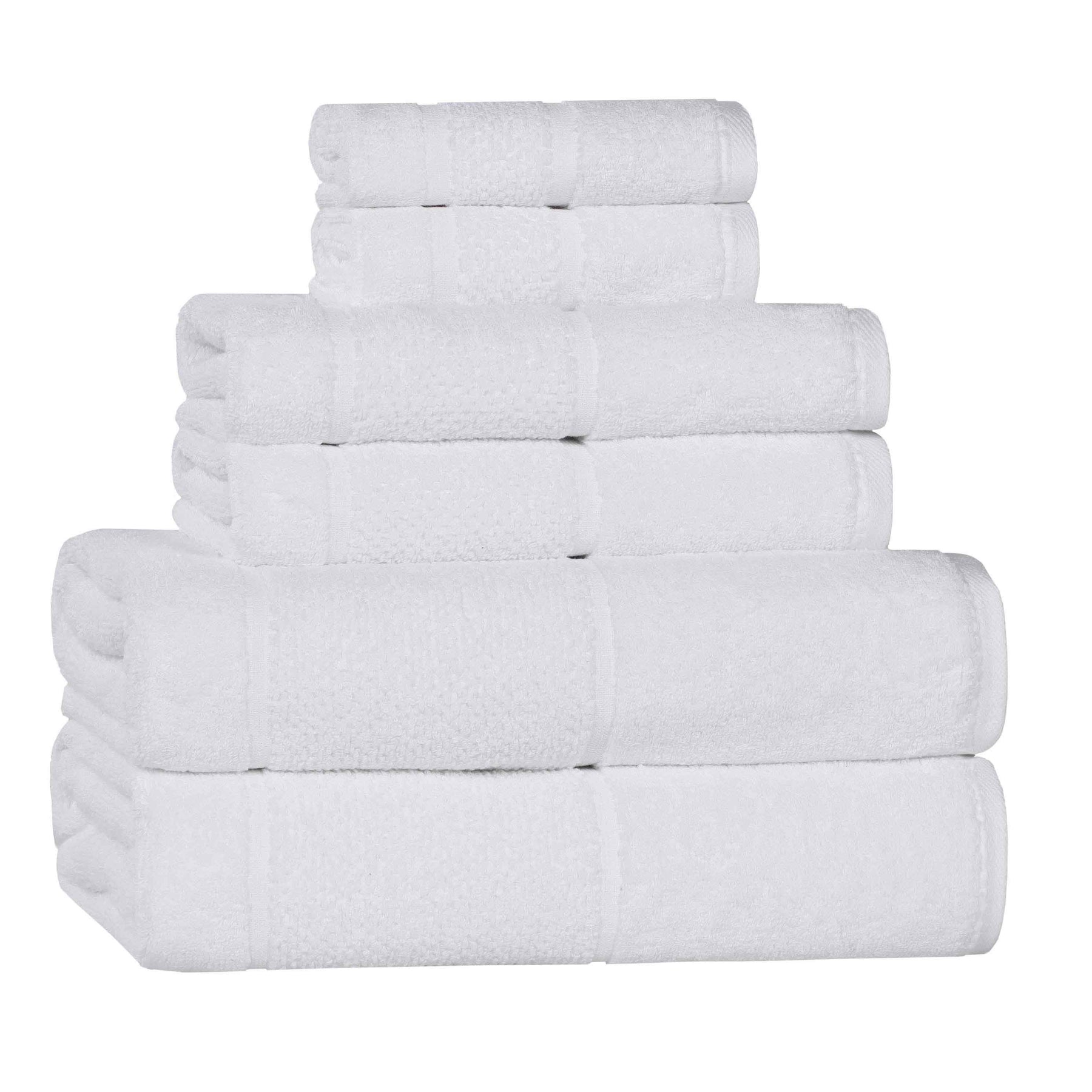 Mile Smart Twist Viscose Cotton Blend Solid 6 Piece Towel Set