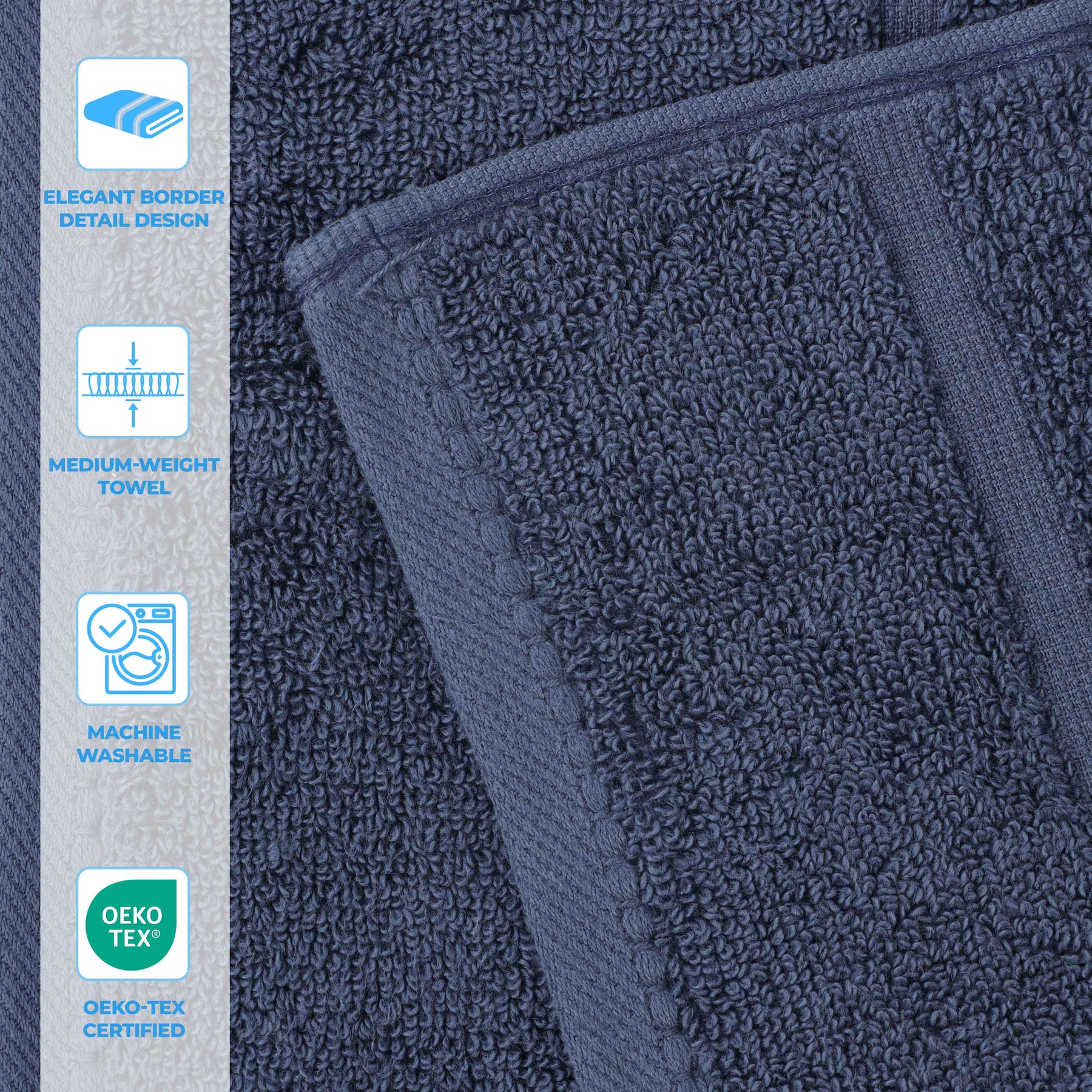 Mile Smart Twist Viscose Cotton Blend Solid Bath Towels, Set of 2