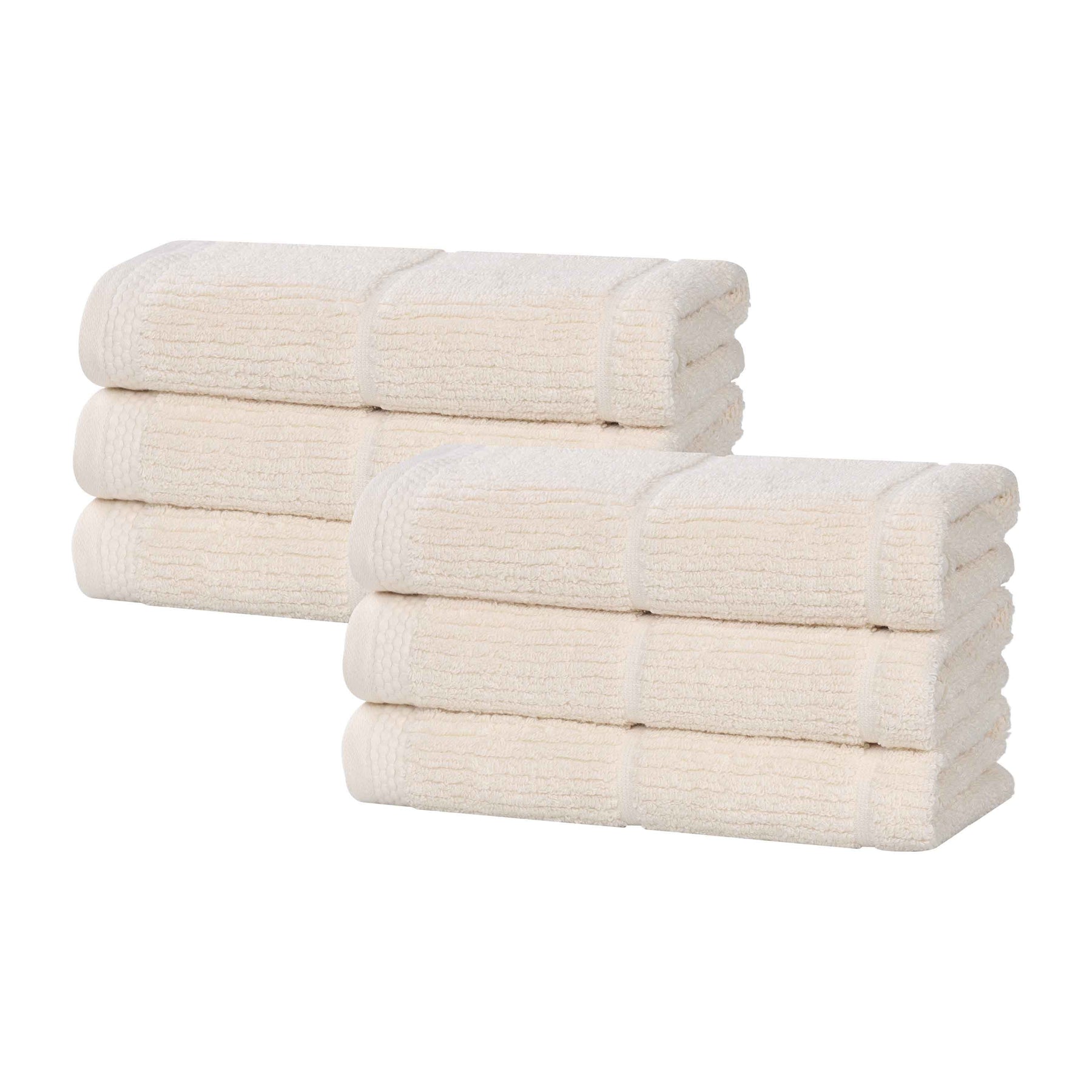 Milo Smart Twist Viscose Cotton Blend Solid Hand Towels, Set of 6