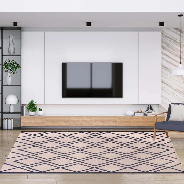 Modern Diamond Lattice Indoor/ Outdoor Area Rug