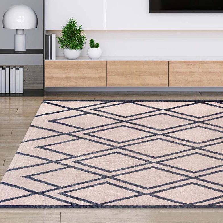 Modern Diamond Lattice Indoor/ Outdoor Area Rug
