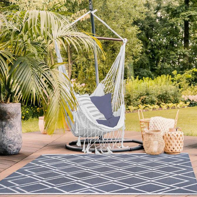 Modern Diamond Lattice Indoor/ Outdoor Area Rug