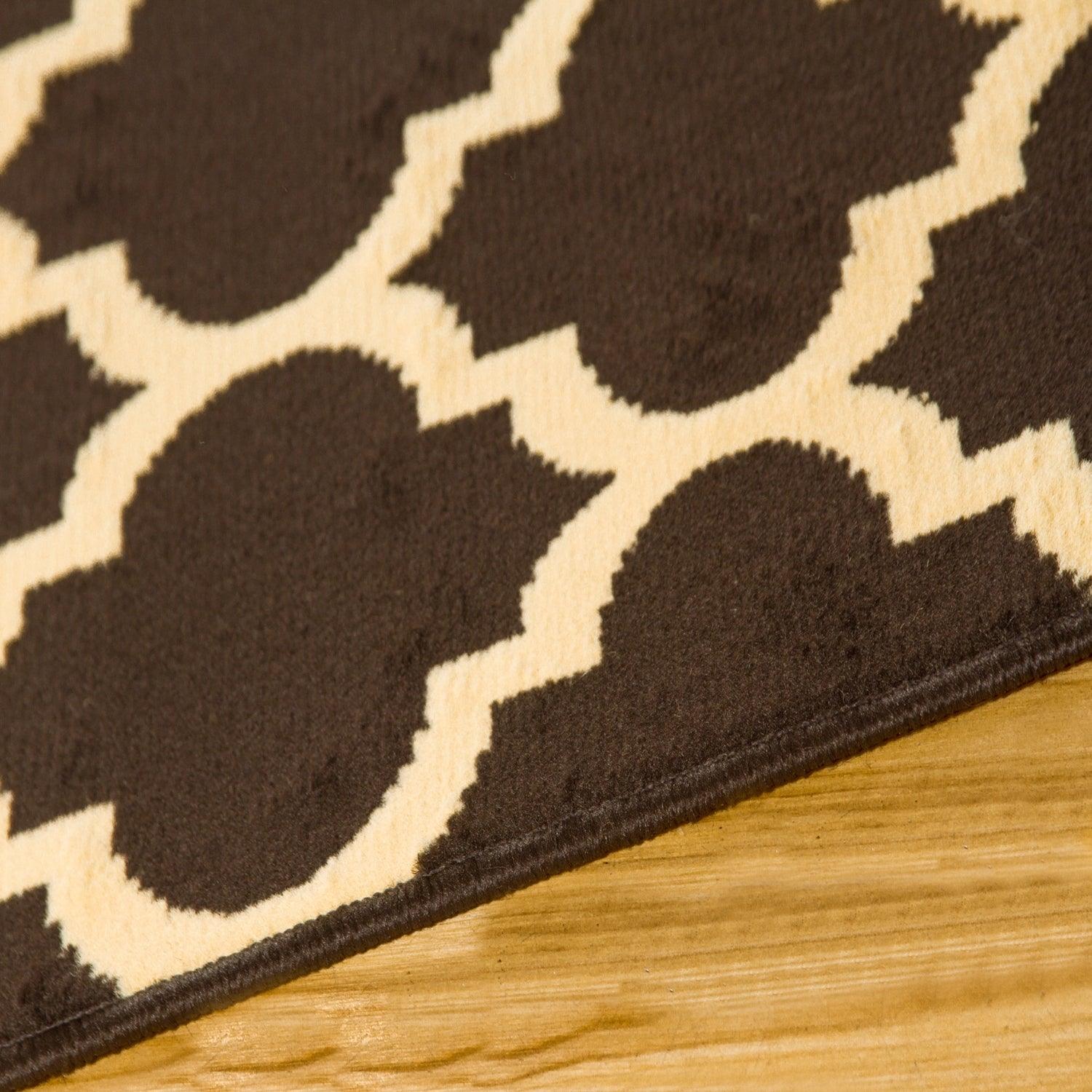 Modern Quatrefoil Geometric Lattice Indoor Area Rug