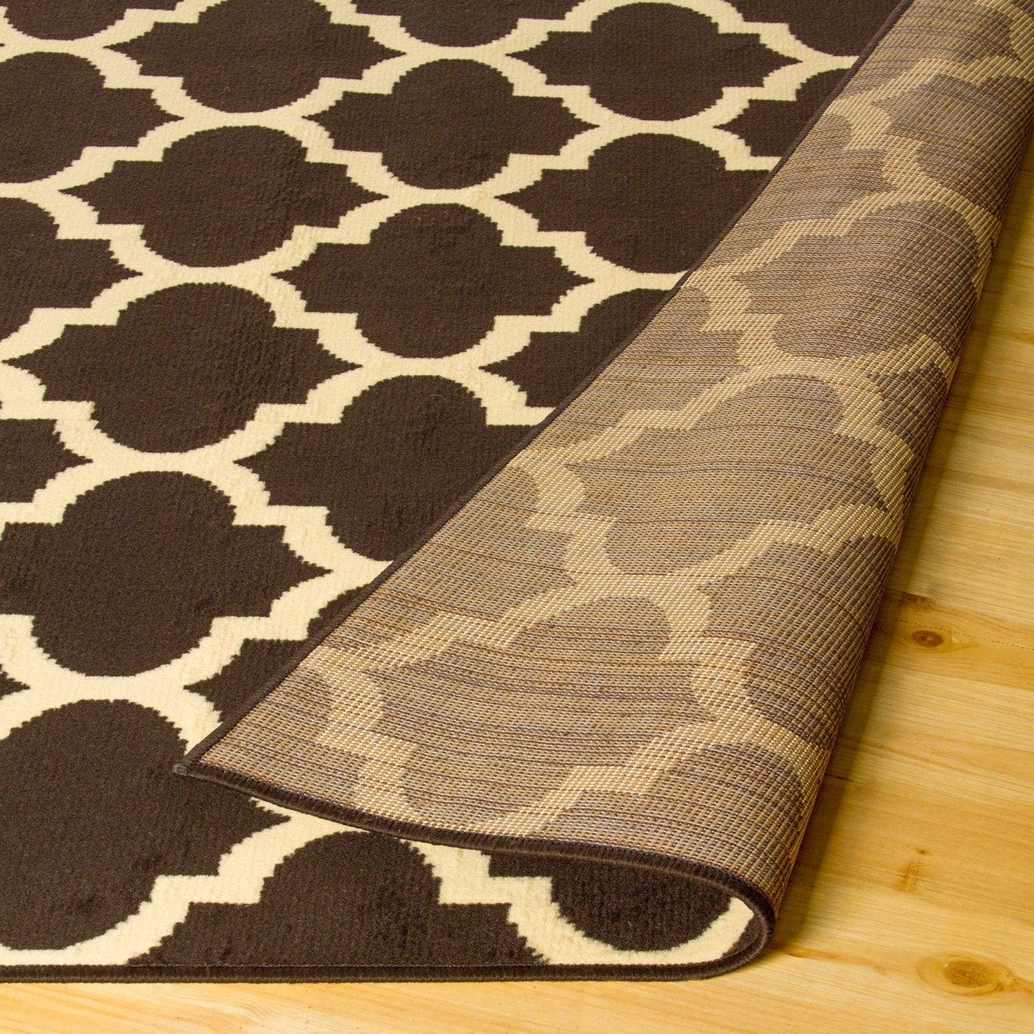 Modern Quatrefoil Geometric Lattice Indoor Area Rug