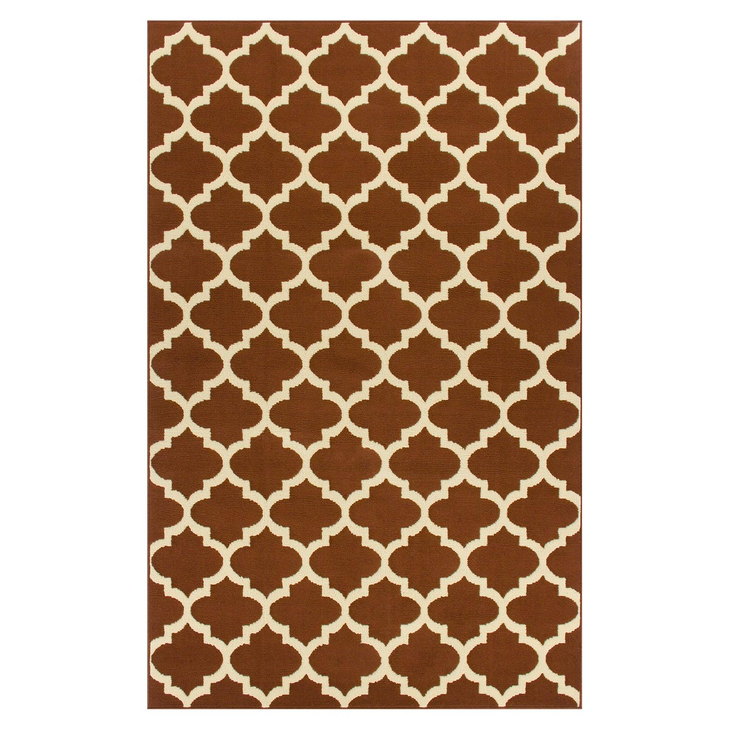 Modern Quatrefoil Geometric Lattice Indoor Area Rug