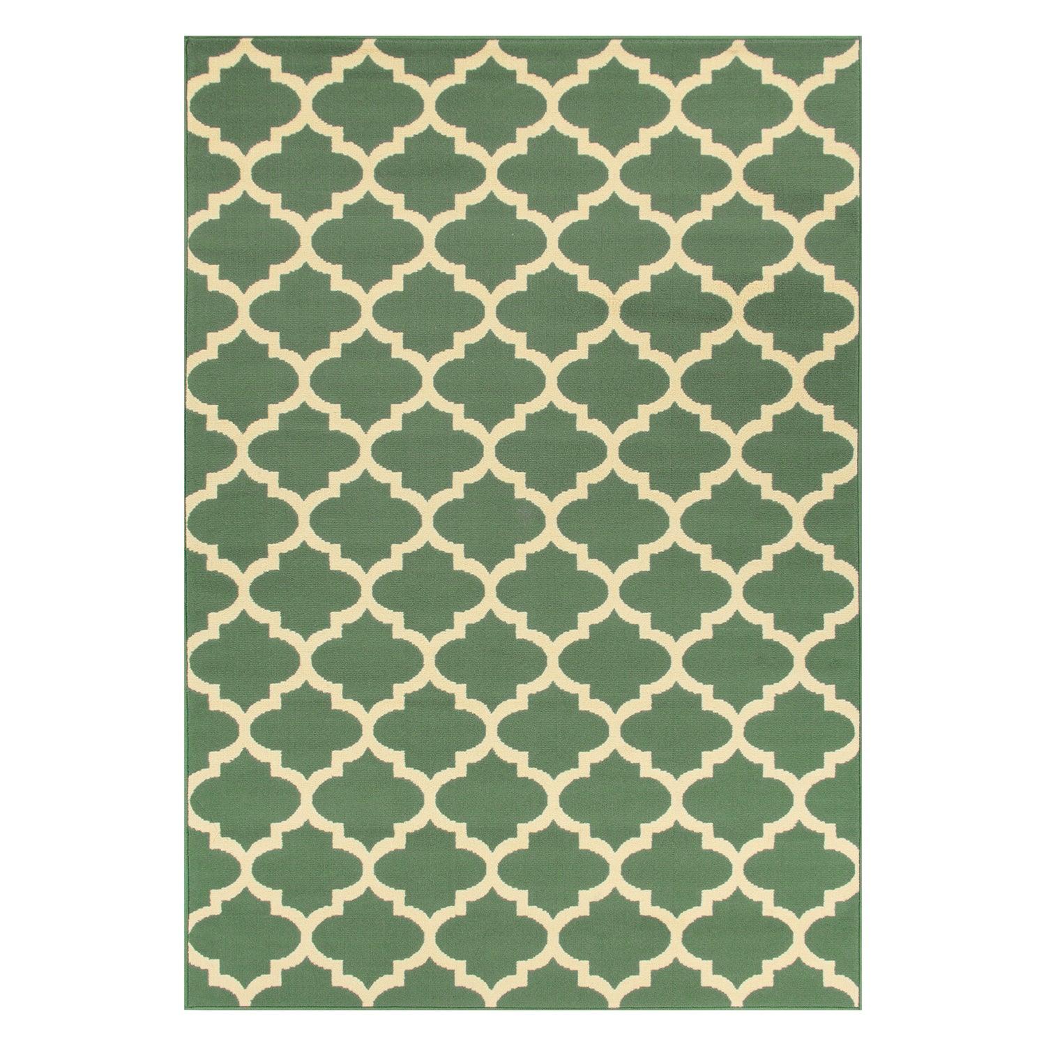 Modern Quatrefoil Geometric Lattice Indoor Area Rug