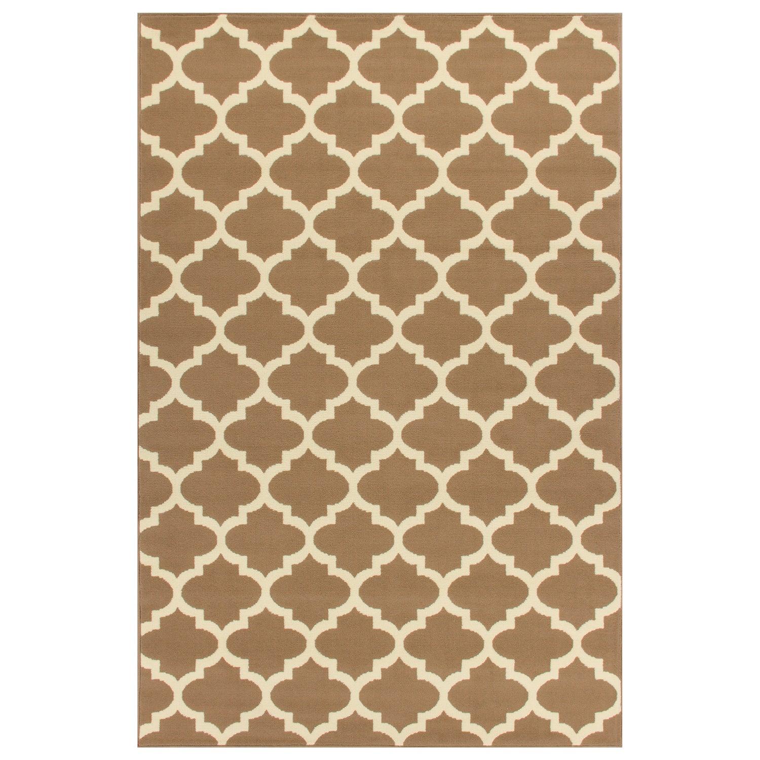 Modern Quatrefoil Geometric Lattice Indoor Area Rug