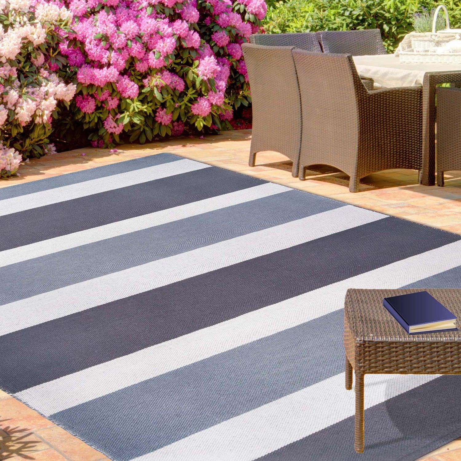 Modern Stripes Area Rug Indoor Outdoor Durable Pattern Rug