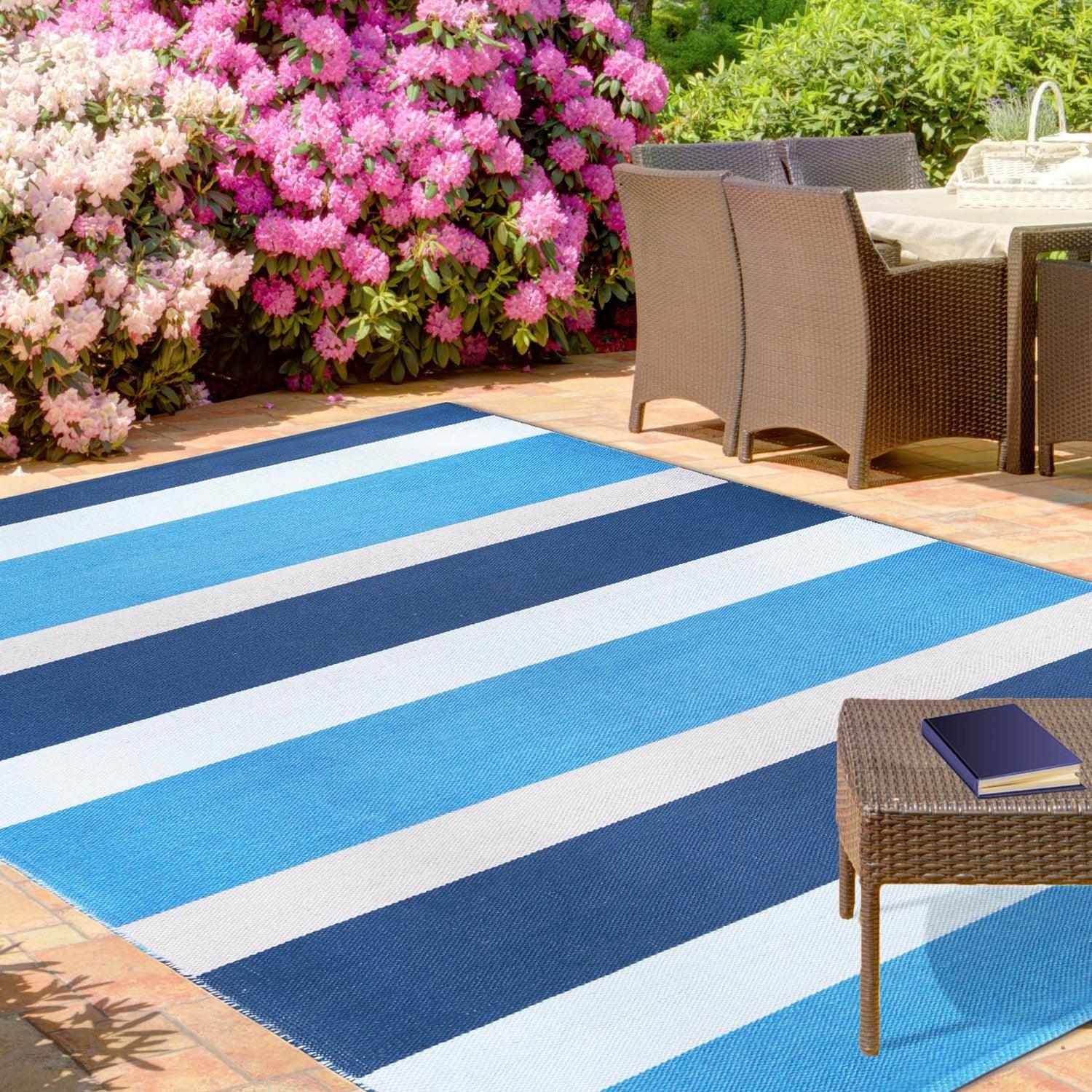 Modern Stripes Area Rug Indoor Outdoor Durable Pattern Rug