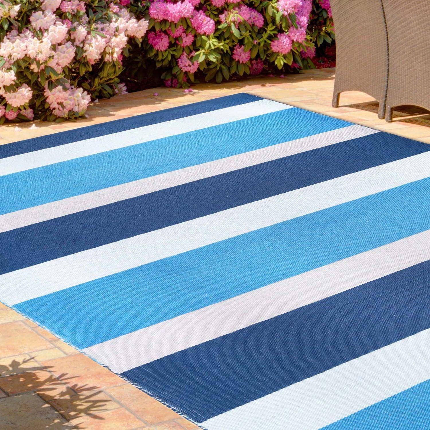 Modern Stripes Area Rug Indoor Outdoor Durable Pattern Rug