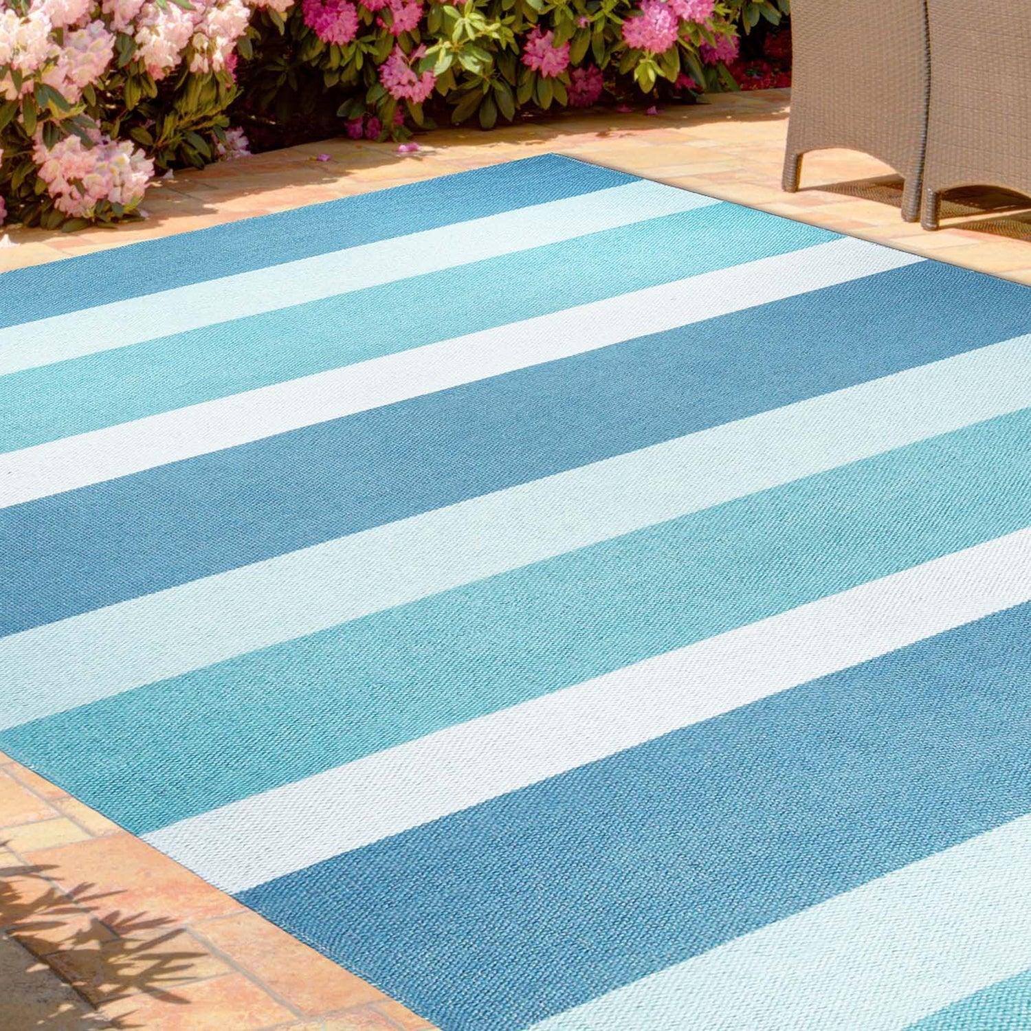 Modern Stripes Area Rug Indoor Outdoor Durable Pattern Rug
